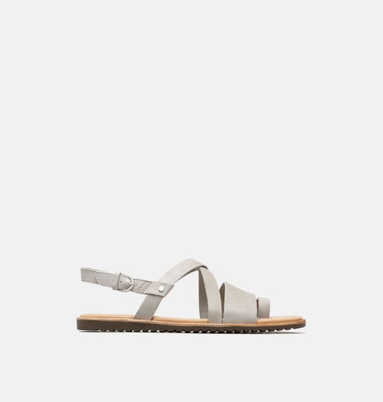 Sorel Kadın Ella™ Criss Cross Flat - Sandalet Gri - 834-SMJPGW